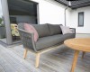 Ażurowa sofa technorattan teak Kent