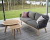 Ażurowa sofa technorattan teak Kent
