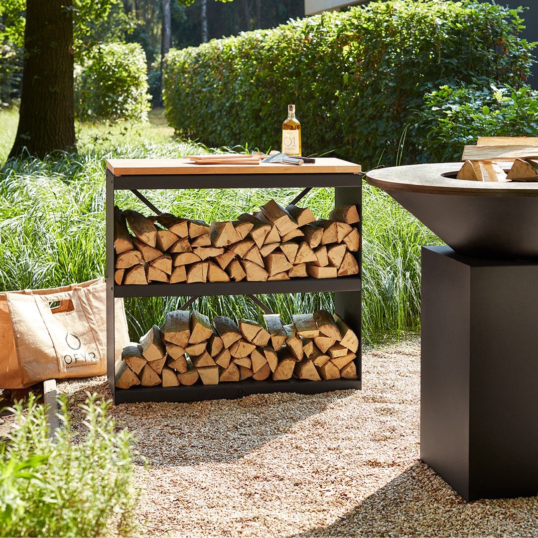 Wood Storage Dressoir Black