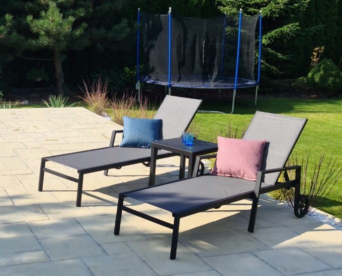 Leżak aluminiowy Toulouse czarny