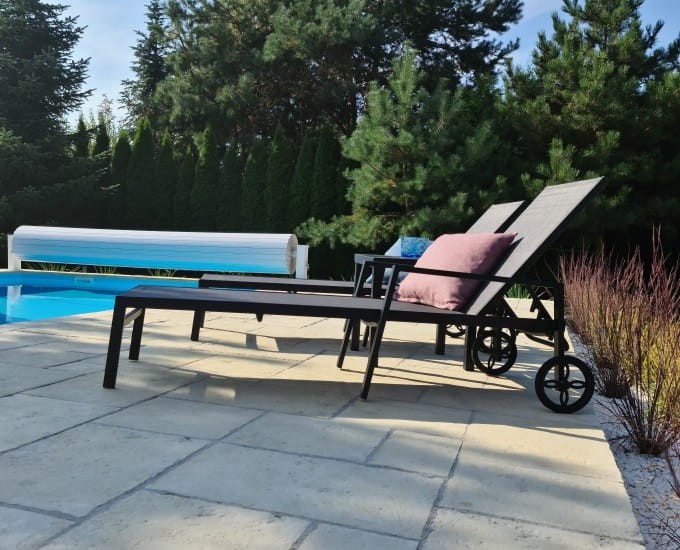 Leżak aluminiowy Toulouse czarny