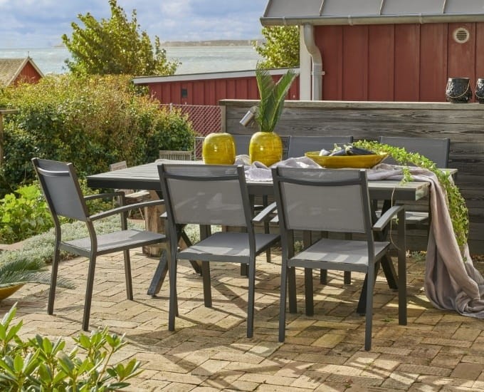 Aluminiowe krzesło ogrodowe Toulouse czarne