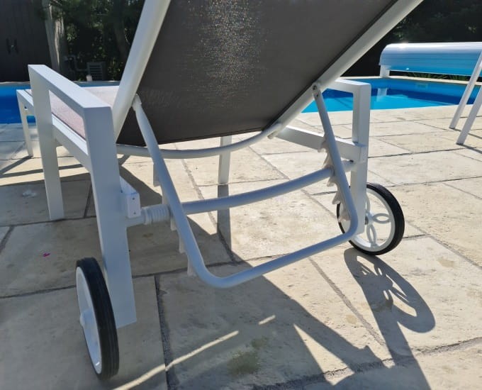 Leżak aluminiowy Toulouse biały