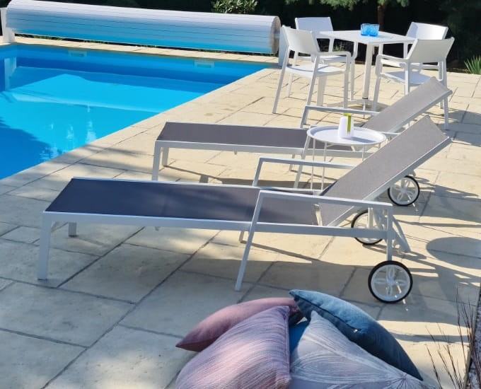 Leżak aluminiowy Toulouse biały