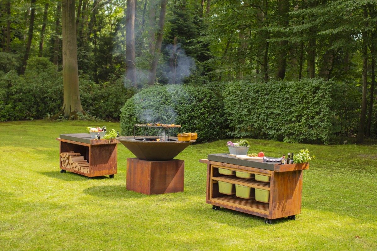 OFYR Mise en Place Table Corten 135 PRO z deską ceramiczną