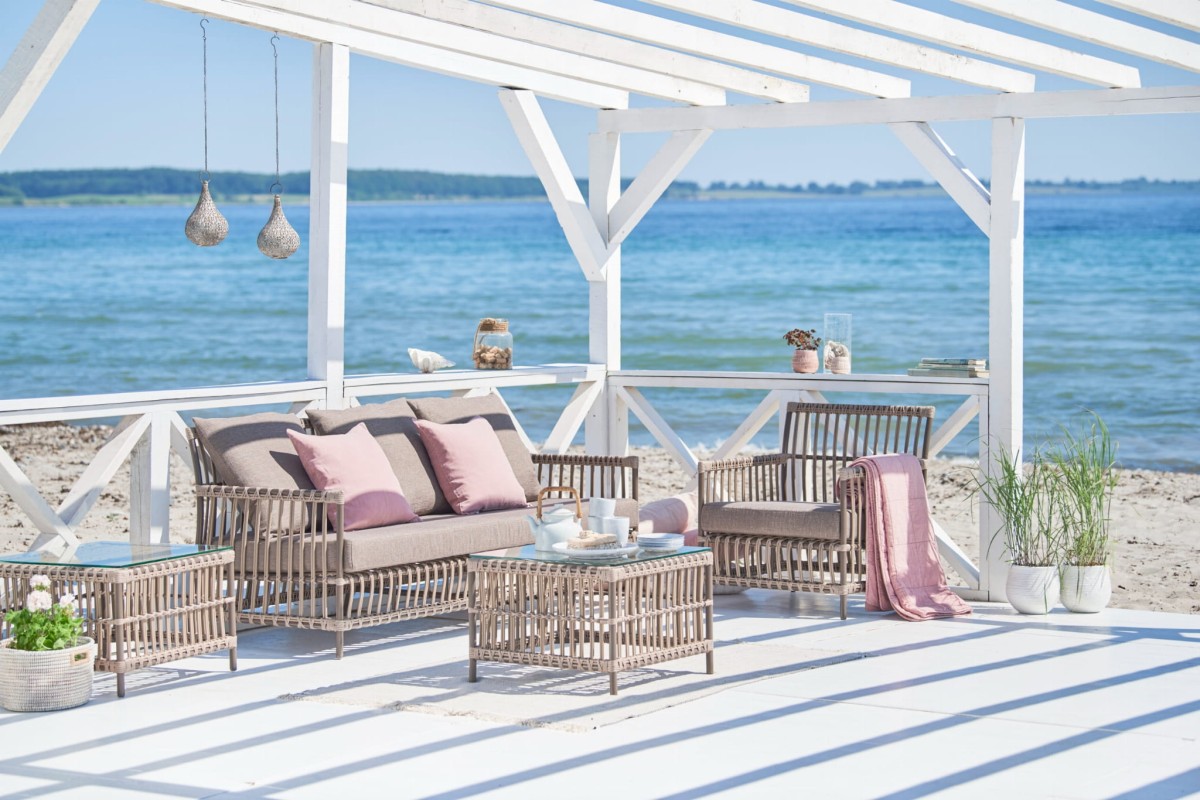 Zestaw wypoczynkowy Caroline ze stolikiem teak Julian