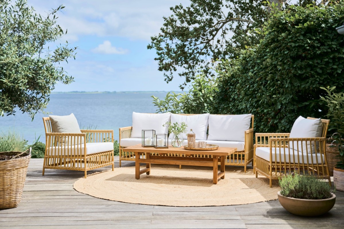Zestaw wypoczynkowy Caroline ze stolikiem teak Julian
