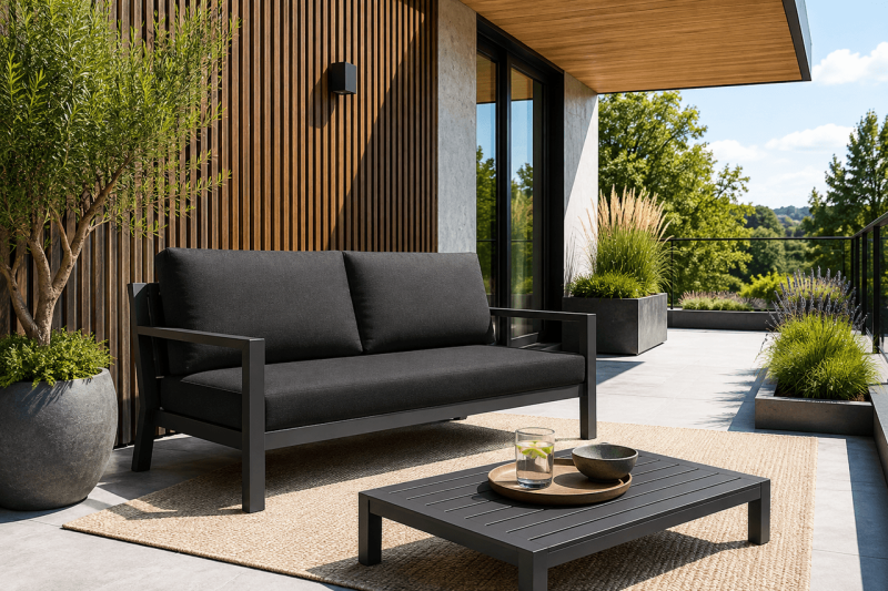 Sofa 2.5 os. aluminiowa Timber - 172cm