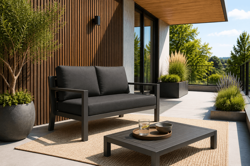 Sofa 2 os. aluminiowa Timber - 136cm